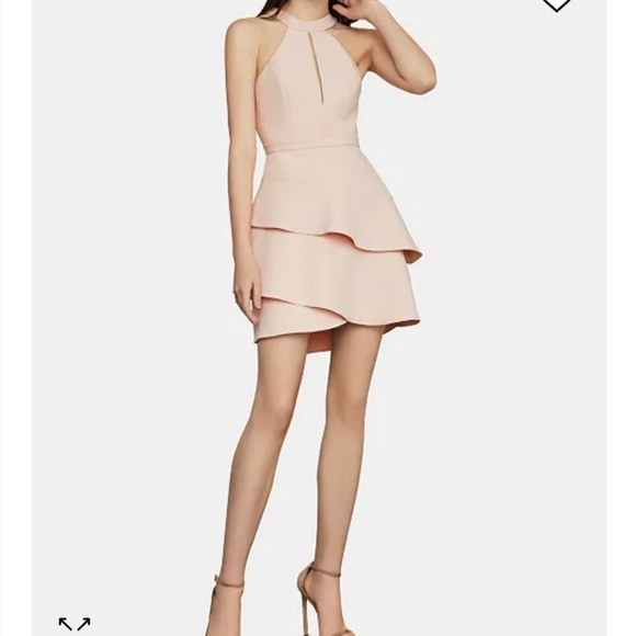 BCBG MAXAZARIA Halter Tiered Dress in White NEW - Picture 2 of 12